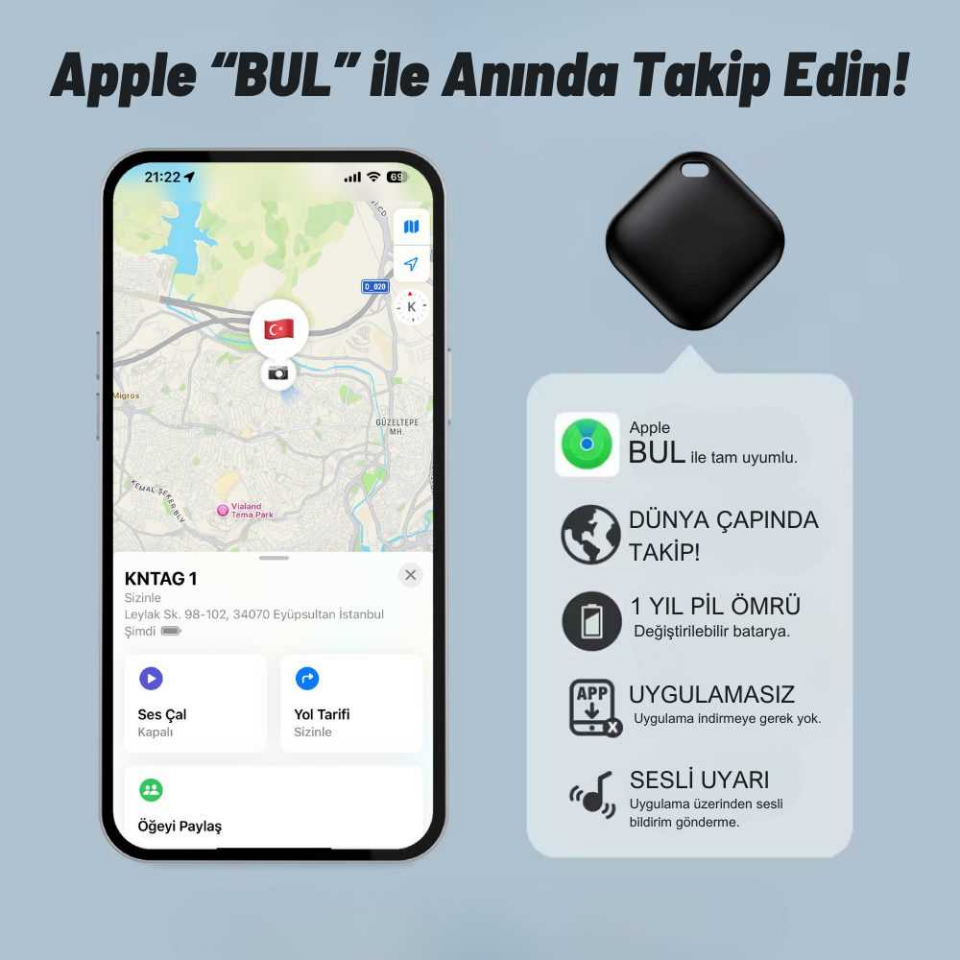 KNMASTER KNTAG 1 4´LÜ – Akıllı Takip Cihazı