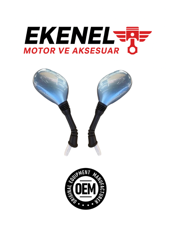 Honda Alpha 110 Ayna Takımı Mavi | OEM Sol & Sağ Ayna Seti