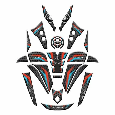 Yamaha Mt25 2020 - 2025 Uyumlu Full Tank Pad Set 010