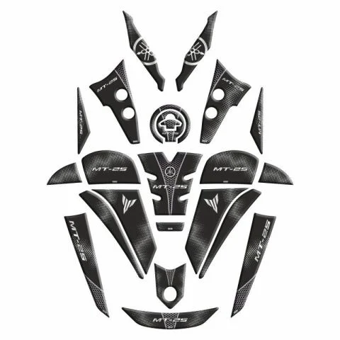 Yamaha Mt25 2020 - 2025 Uyumlu Full Tank Pad Set 006