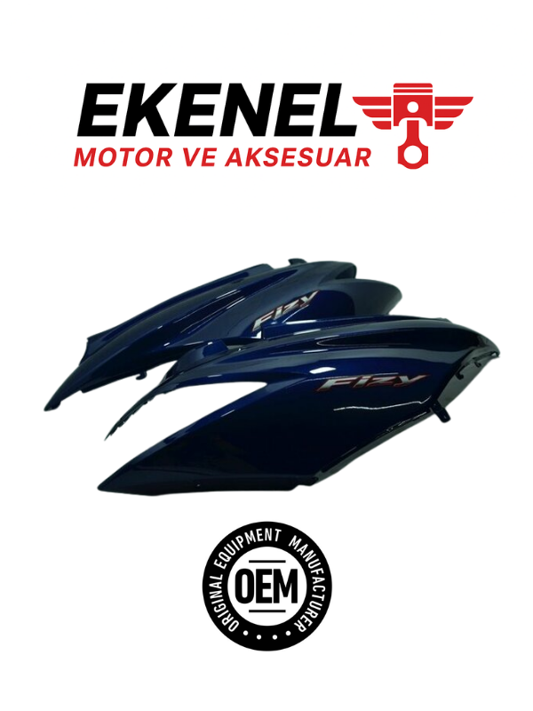 Honda Fizy 125 Sele Altı Yan Kapak Takım Etiketli Mavi OEM | Gövde Kaplama Takımı