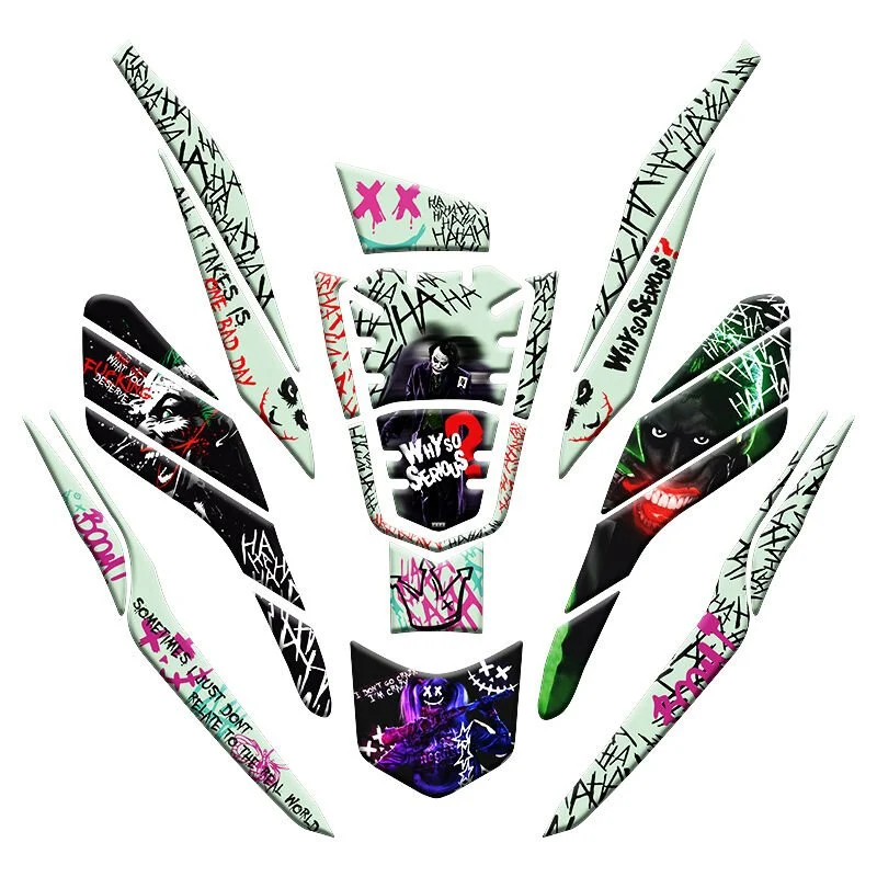 Honda Pcx 2021 - 2024 Uyumlu Gece Yanan Doğal Renk Fosforlu Tank Pad Set 019 | Gogopremium