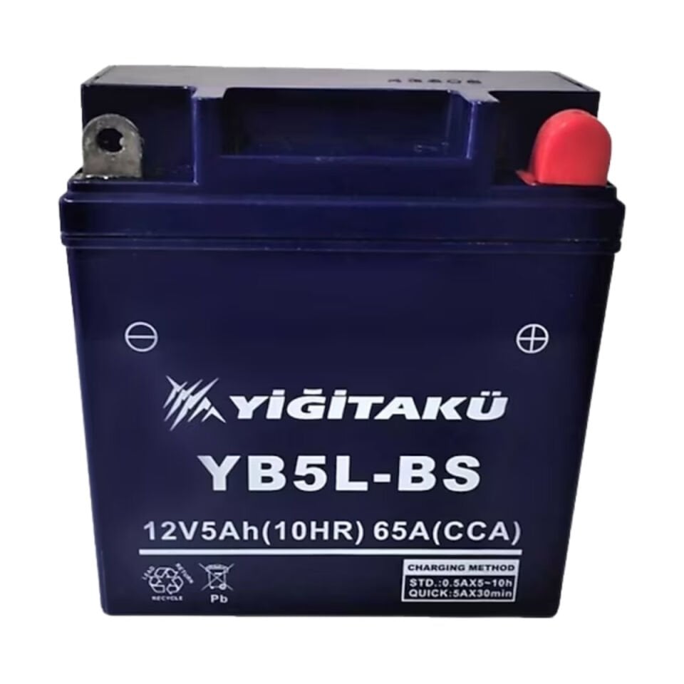 Yiğit Akü YB5L-BS Motosiklet Aküsü 12V 5Ah
