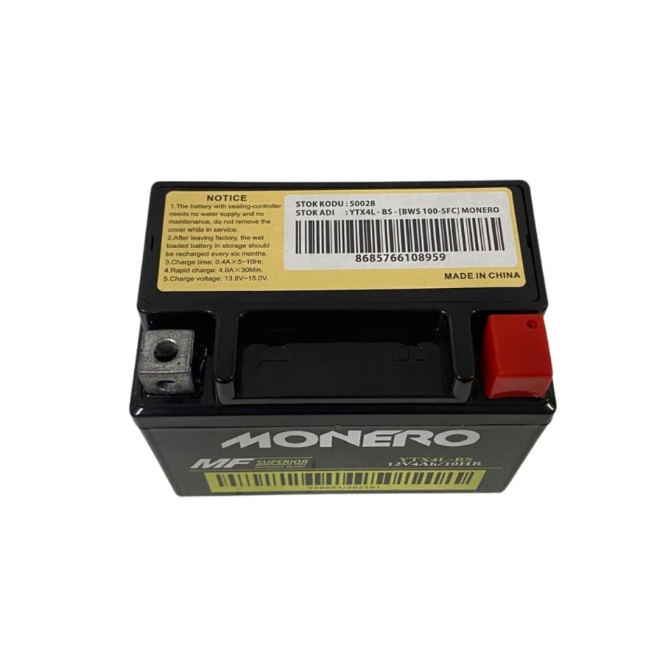 Monero YTX4L-BS Motosiklet Aküsü 12V 4Ah