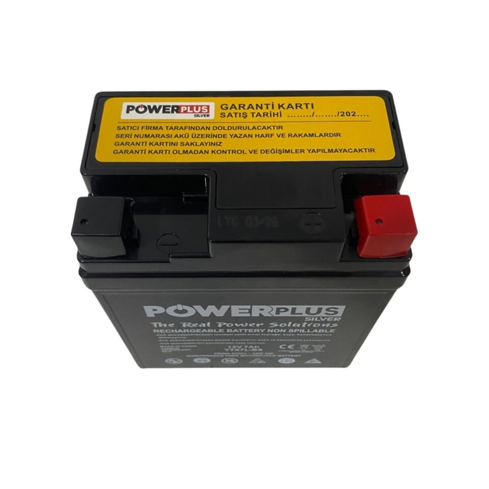 Honda Dio 110 Uyumlu Motosiklet Aküsü 12V 7Ah YTX7L-BS Power Plus
