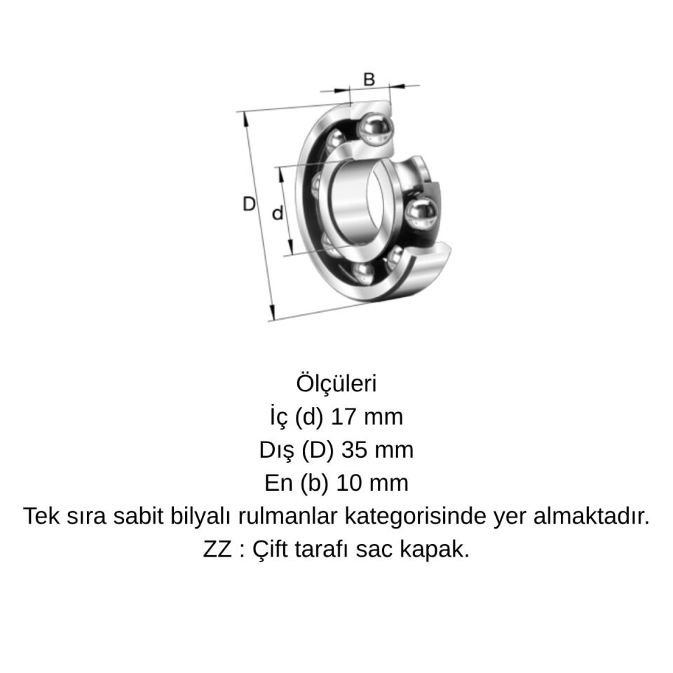 ORS 6003 ZZ G100 C3 Bilya 17x35x10
