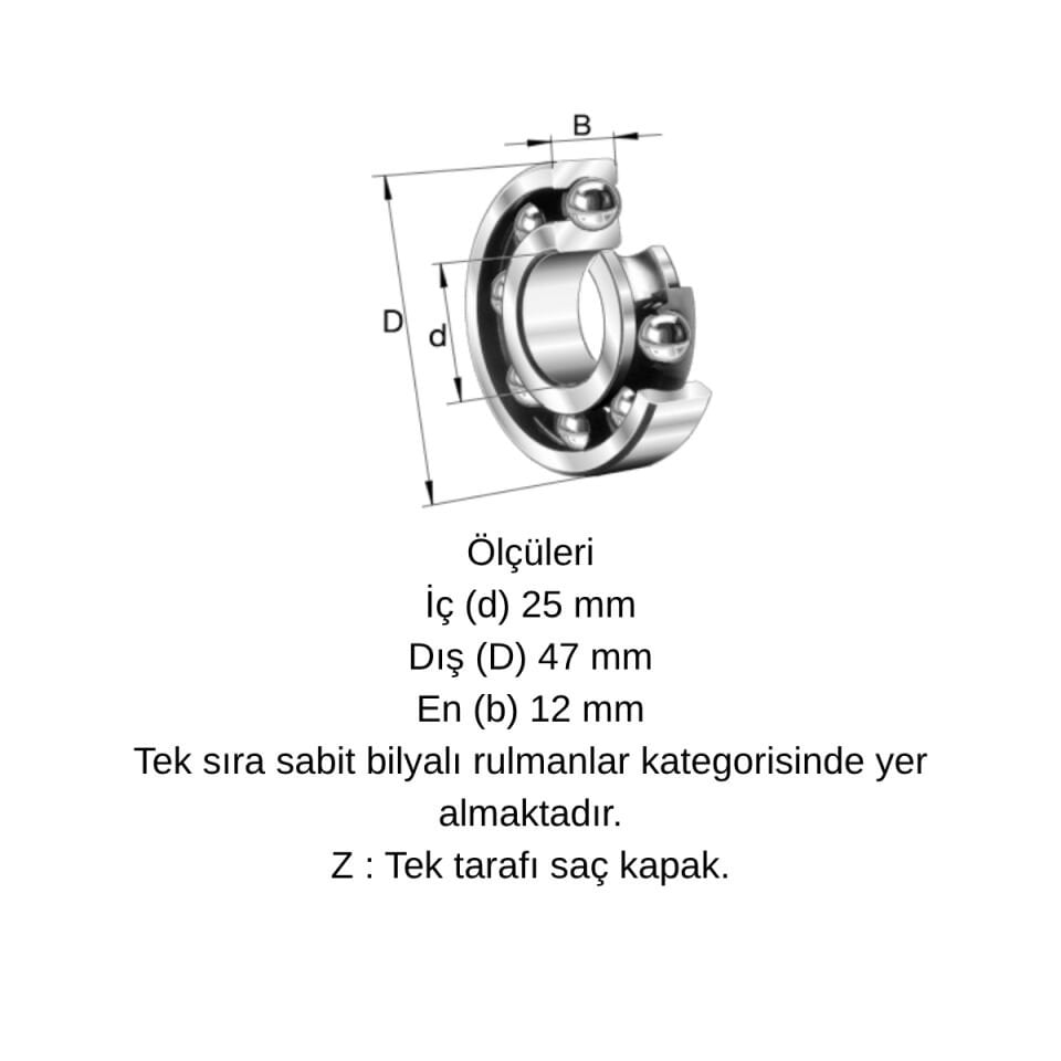 ORS 6005 ZZ G100 C3 Bilya 25x47x12