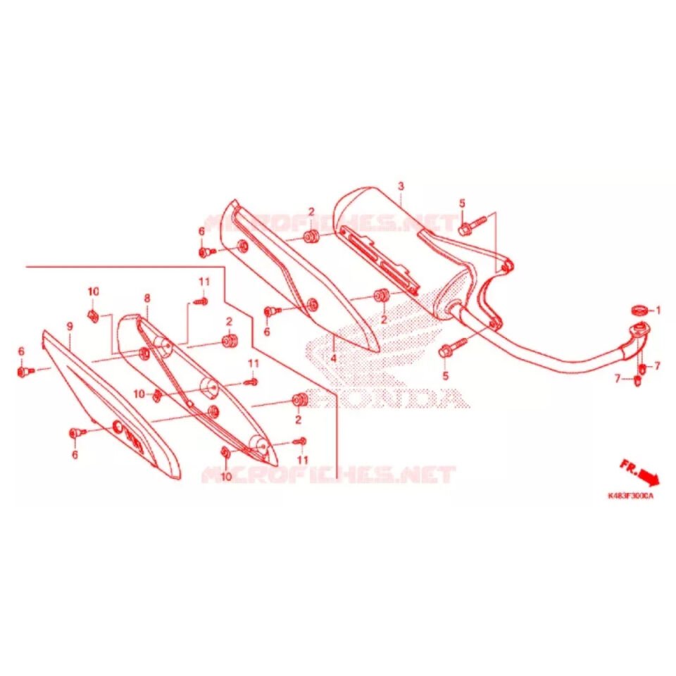 Honda Spacy Alpha 110 Egzoz Yeni Model OEM