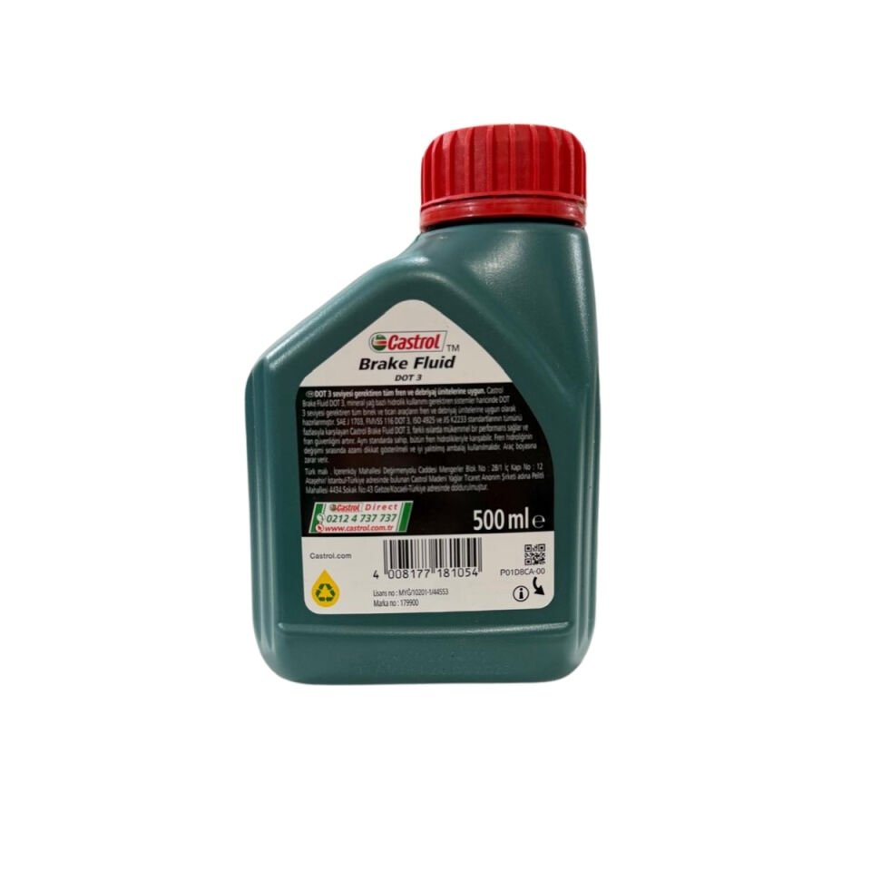 Castrol Brake Fluid DOT 3 - 500 ml Fren Hidrolik Yağı